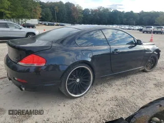 2007 BMW 6 Series 650i with VIN WBAEH13567CR51918, listed as a Copart auction lot 76337784 with 135,313 mi miles and Salvage Title. Bid and sale history available at carsss.com. Image 3.