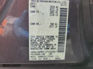 2015 Nissan Altima 2.5 with VIN 1N4AL3AP9FC255087, listed as a Copart auction lot 50465255 with 200,258 mi miles and Salvage Title. Bid and sale history available at carsss.com. Image 12.