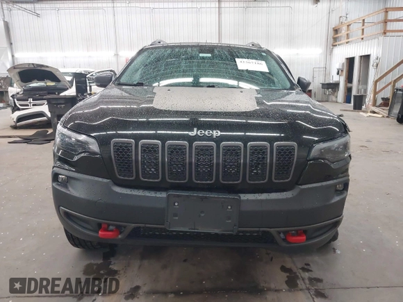 2019 Jeep Cherokee Trailhawk with VIN 1C4PJMBX9KD456748, listed as a IAAI auction lot 42367186 with 91,665 mi miles and . Bid and sale history available at DreamBid. Image 12.