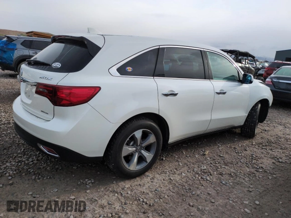 2016 Acura MDX with VIN 5FRYD4H21GB057645, listed as a Copart auction lot 51118545 with 73,371 mi miles and Salvage Title. Bid and sale history available at carsss.com. Image 3.