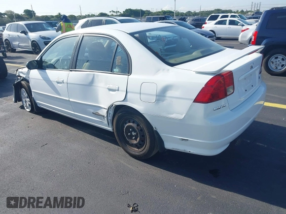 2004 Honda Civic LX z VIN 2HGES16574H551554, wystawiony jako IAAI lot #42274328 z przebiegiem 75 552 mil mil oraz . Historia ofert i sprzedaży dostępna na DreamBid. Obrazek 3.