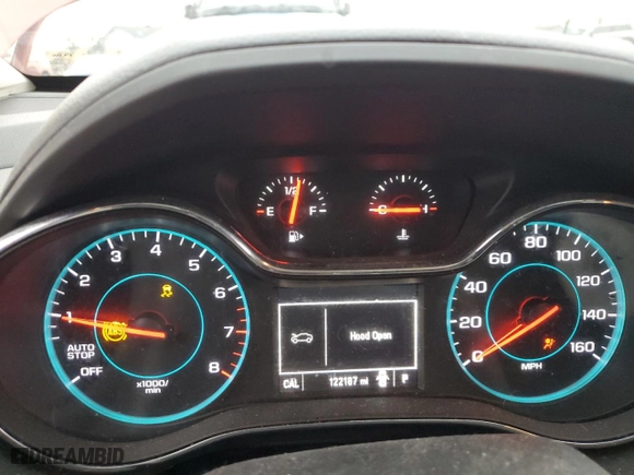 2017 Chevrolet Cruze LT with VIN 1G1BE5SM4H7105773, listed as a Copart auction lot 48922855 with 122,187 mi miles and Salvage Title. Bid and sale history available at carsss.com. Image 9.