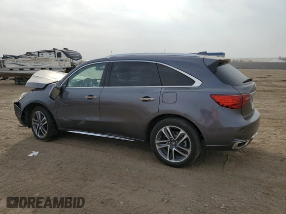 2017 Acura MDX Sport Hybrid w/Advance Pkg with VIN 5FRYD7H71HB000196, listed as a Copart auction lot 75695694 with 0 mi miles and Salvage Title. Bid and sale history available at carsss.com. Image 2.