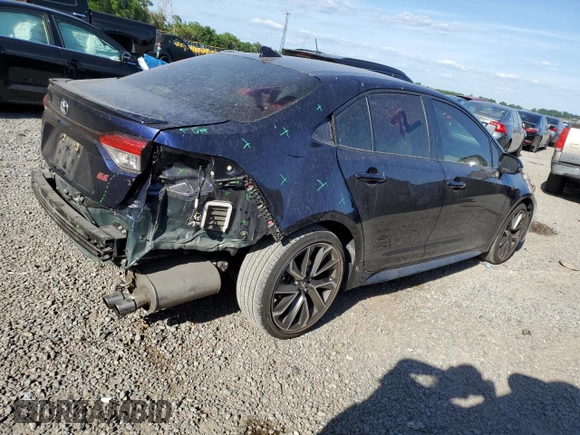 2021 Toyota Corolla SE with VIN JTDM4MCE9MJ067572, listed as a Copart auction lot 50538425 with 63,340 mi miles and Salvage Title. Bid and sale history available at carsss.com. Image 3.