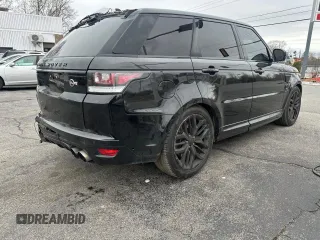 2016 Land Rover Range Rover Sport SVR с VIN SALWZ2EF0GA102338, выставлен на аукционе Copart как лот 53354855 с пробегом 101 376 миль миль и Чистый • Clean title. История ставок и продаж доступна на DreamBid. Изображение 4.