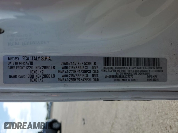 2018 Ram ProMaster City Cargo Tradesman z VIN ZFBERFAB6J6J72372, wystawiony jako Copart lot #55621575 z przebiegiem 29 700 mil mil oraz Szkoda całkowita • Salvage title. Historia ofert i sprzedaży dostępna na DreamBid. Obrazek 13.