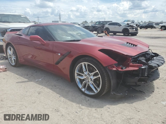 2015 Chevrolet Corvette Z51 2LT with VIN 1G1YK2D74F5100462, listed as a Copart auction lot 69493574 with 18,169 mi miles and Salvage Title. Bid and sale history available at carsss.com. Image 4.