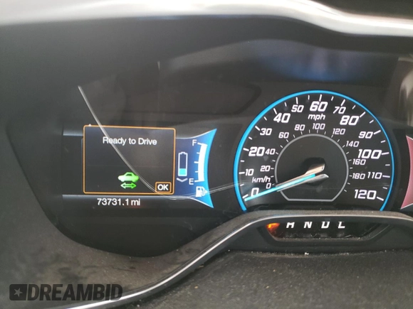 2016 Ford C-Max Energi SEL with VIN 1FADP5CU7GL118991, listed as a Copart auction lot 54002974 with 73,731 mi miles and Salvage Title. Bid and sale history available at carsss.com. Image 9.