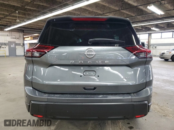 2024 Nissan Rogue S with VIN 5N1BT3AB5RC689753, listed as a Copart auction lot 47120305 with 12,500 mi miles and Salvage Title. Bid and sale history available at carsss.com. Image 6.