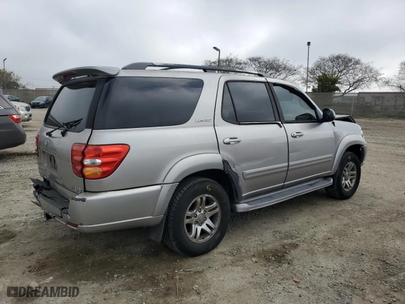 2004 Toyota Sequoia Limited with VIN 5TDZT38AX4S221993, listed as a Copart auction lot 50281755 with 185,007 mi miles and Salvage Title. Bid and sale history available at carsss.com. Image 3.