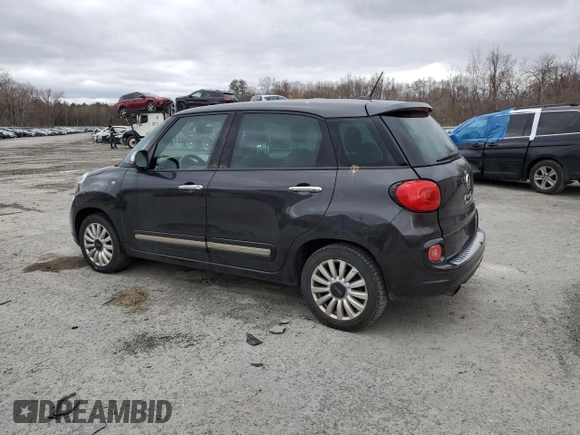 2015 FIAT 500L Lounge with VIN ZFBCFACH4FZ033464, listed as a Copart auction lot 53490295 with 169,288 mi miles and Salvage Title. Bid and sale history available at DreamBid. Image 2.