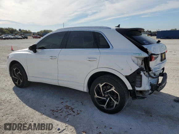 2019 Audi Q3 Premium with VIN WA1AECF30K1086720, listed as a Copart auction lot 48131155 with 51,147 mi miles and Salvage Title. Bid and sale history available at carsss.com. Image 2.