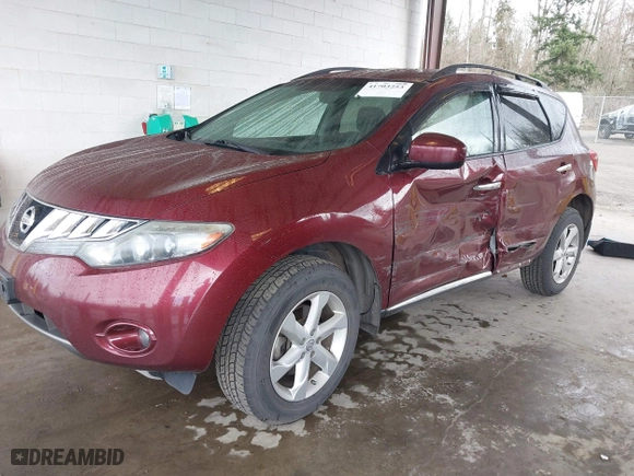 2010 Nissan Murano SL with VIN JN8AZ1MW3AW101440, listed as a IAAI auction lot 41703253 with 183,137 mi miles. Bid and sale history available at carsss.com. Image 2.