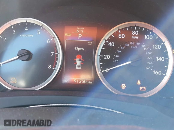 2015 Lexus IS 250 with VIN JTHCF1D22F5019222, listed as a IAAI auction lot 41205079 with 91,250 mi miles and . Bid and sale history available at DreamBid. Image 7.