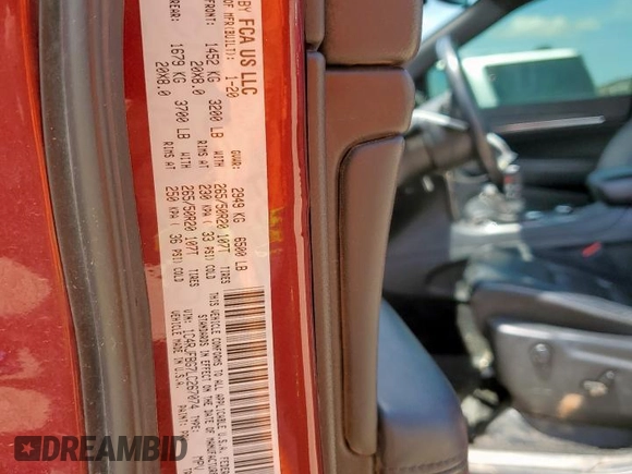 2020 Jeep Grand Cherokee Limited with VIN 1C4RJFBG7LC267074, listed as a Copart auction lot 59626955 with 130,464 mi miles and Salvage title. Bid and sale history available at DreamBid. Image 13.