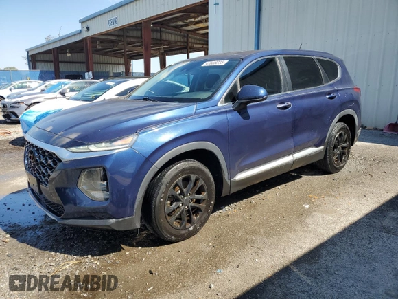 2019 Hyundai Santa Fe SE with VIN 5NMS23AD6KH104064, listed as a Copart auction lot 47028835 with 106,910 mi miles and Non Repairable. Bid and sale history available at DreamBid. Image 1.