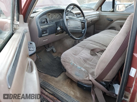 1995 Ford F-150 with VIN 1FTEF14N6SLA05558, listed as a Copart auction lot 82989934 with 0 mi miles and Salvage Title. Bid and sale history available at carsss.com. Image 8.