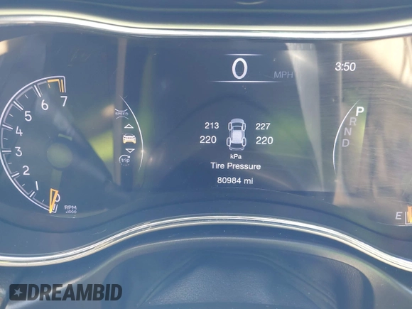 2017 Jeep Grand Cherokee Limited with VIN 1C4RJEBGXHC925794, listed as a IAAI auction lot 41846659 with 80,984 mi miles. Bid and sale history available at carsss.com. Image 7.