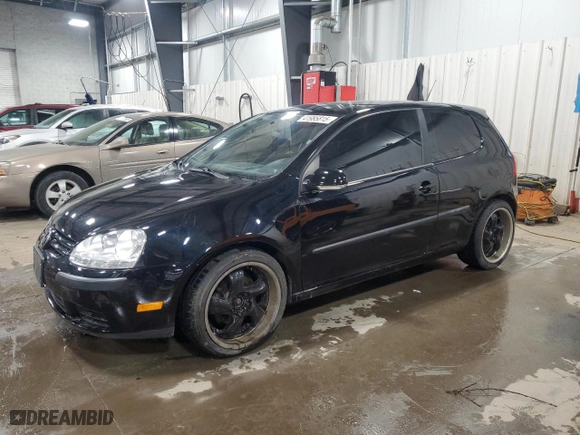 2008 Volkswagen Rabbit S with VIN WVWAB71K78W096774, listed as a Copart auction lot 41985815 with 159,723 mi miles and Salvage Title. Bid and sale history available at carsss.com. Image 1.