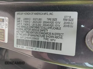 2019 Acura RDX w/A-Spec Pkg с VIN 5J8TC2H6XKL006433, выставлен на аукционе IAAI как лот 42065268 с пробегом 96 318 миль миль и . История ставок и продаж доступна на DreamBid. Изображение 9.