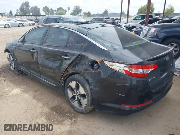 2012 Kia Optima Hybrid with VIN KNAGM4AD2C5014823, listed as a IAAI auction lot 42063169 with 125,235 mi miles. Bid and sale history available at carsss.com. Image 3.
