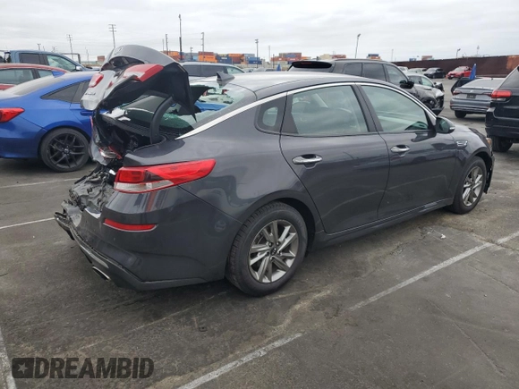 2019 Kia Optima LX with VIN 5XXGT4L38KG327847, listed as a Copart auction lot 55246455 with 88,649 mi miles and Salvage Title. Bid and sale history available at carsss.com. Image 3.