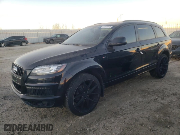 2015 Audi Q7 Vorsprung Edition with VIN WA1WGCFE5FD012716, listed as a Copart auction lot 46939455 with 151,612 mi miles and Salvage title. Bid and sale history available at DreamBid. Image 1.