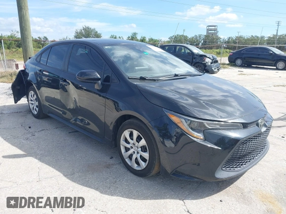 2020 Toyota Corolla LE with VIN 5YFEPRAE0LP087506, listed as a IAAI auction lot 40783575 with 101,212 mi miles. Bid and sale history available at carsss.com. Image 1.