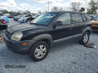2007 Hyundai Tucson SE with VIN KM8JN12D57U476898, listed as a Copart auction lot 47777985 with 186,481 mi miles and Clean Title. Bid and sale history available at carsss.com. Image 1.