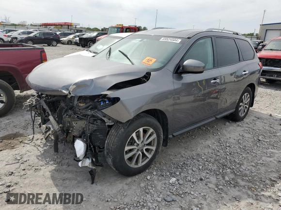 2016 Nissan Pathfinder S with VIN 5N1AR2MM4GC615237, listed as a Copart auction lot 69524584 with 0 mi miles and Salvage Title. Bid and sale history available at carsss.com. Image 1.