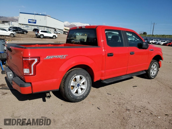 2015 Ford F-150 XLT with VIN 1FTEW1E85FKE49597, listed as a Copart auction lot 56359715 with 58,018 mi miles and Salvage title. Bid and sale history available at DreamBid. Image 3.