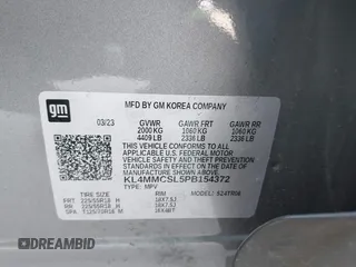 2023 Buick Encore GX Preferred z VIN KL4MMCSL5PB154372, wystawiony jako IAAI lot #42039929 z przebiegiem 38 473 mil mil oraz . Historia ofert i sprzedaży dostępna na DreamBid. Obrazek 9.