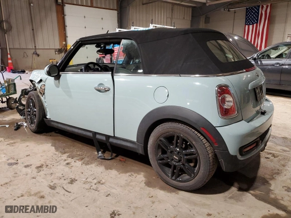 2014 MINI Cooper Convertible S with VIN WMWZP3C59ET707581, listed as a Copart auction lot 46983865 with 42,746 mi miles and Salvage Title. Bid and sale history available at carsss.com. Image 2.