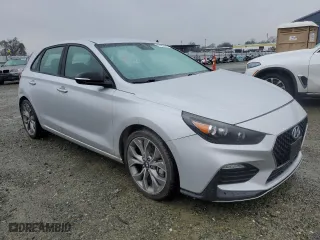 2019 Hyundai Elantra GT N Line with VIN KMHH55LC3KU106098, listed as a Copart auction lot 87466454 with 96,607 mi miles and Salvage Title. Bid and sale history available at carsss.com. Image 4.