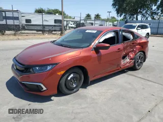 2020 Honda Civic LX with VIN 19XFC2F60LE209534, listed as a Copart auction lot 59789025 with 83,516 mi miles and Salvage title. Bid and sale history available at DreamBid. Image 1.