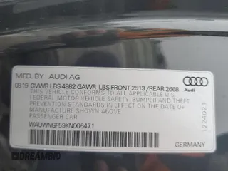 2019 Audi A5 Cabriolet Premium z VIN WAUWNGF59KN006471, wystawiony jako Copart lot #43563665 z przebiegiem 19 627 mil mil oraz Szkoda całkowita • Salvage title. Historia ofert i sprzedaży dostępna na DreamBid. Obrazek 14.