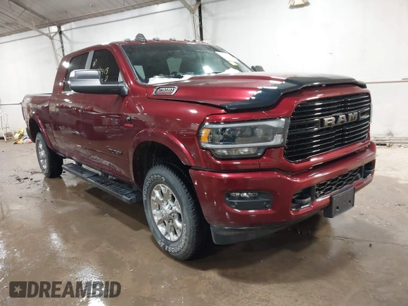 2021 Ram 2500 Laramie with VIN 3C6UR5NLXMG501736, listed as a IAAI auction lot 41377418 with 62,699 mi miles. Bid and sale history available at carsss.com. Image 1.