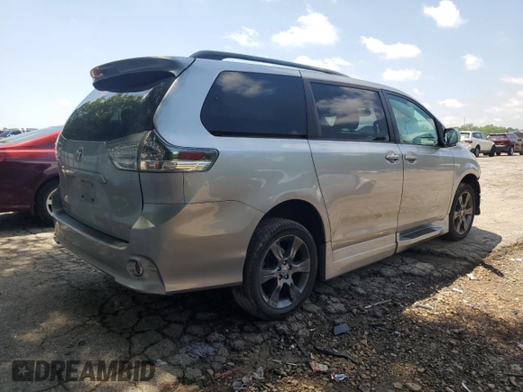 2015 Toyota Sienna SE with VIN 5TDXK3DCXFS580975, listed as a Copart auction lot 56309505 with 154,073 mi miles and Salvage title. Bid and sale history available at DreamBid. Image 3.