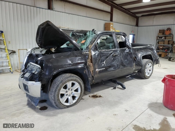 2015 GMC Sierra 1500 SLE with VIN 1GTV2UEC4FZ390910, listed as a Copart auction lot 48043215 with 75,608 mi miles and Salvage Title. Bid and sale history available at carsss.com. Image 1.