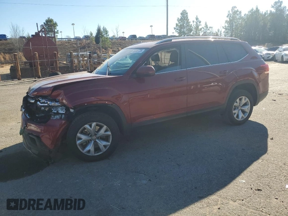 2019 Volkswagen Atlas SE with VIN 1V2DR2CA6KC539794, listed as a Copart auction lot 46585725 with 88,099 mi miles and Salvage title. Bid and sale history available at DreamBid. Image 1.