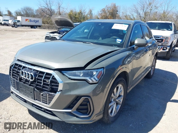 2023 Audi Q3 S line Premium with VIN WA1DECF36P1129512, listed as a IAAI auction lot 41722138 with 36,978 mi miles and . Bid and sale history available at DreamBid. Image 2.