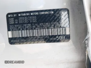 2017 Mitsubishi Lancer ES with VIN JA32U2FU5HU015258, listed as a IAAI auction lot 42121579 with 175,762 mi miles. Bid and sale history available at carsss.com. Image 9.
