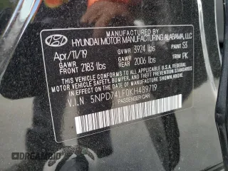 2019 Hyundai Elantra SE z VIN 5NPD74LF0KH489719, wystawiony jako Copart lot #44885965 z przebiegiem 47 545 mil mil oraz Nie do naprawy. Historia ofert i sprzedaży dostępna na DreamBid. Obrazek 14.