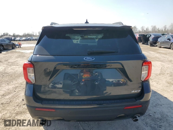 2022 Ford Explorer ST-Line with VIN 1FMSK8KH9NGB05344, listed as a Copart auction lot 45319245 with 25,775 mi miles and Salvage Title. Bid and sale history available at carsss.com. Image 6.