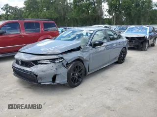 2025 Honda Civic Sport with VIN 2HGFE2F52SH520064, listed as a Copart auction lot 56580945 with 4,947 mi miles and Non repairable. Bid and sale history available at DreamBid. Image 1.