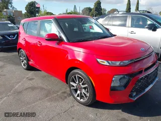 2020 Kia Soul GT-Line with VIN KNDJ63AU2L7014807, listed as a IAAI auction lot 41494439 with 98,315 mi miles. Bid and sale history available at carsss.com. Image 1.