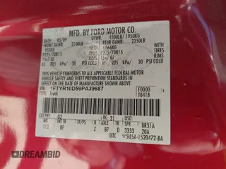 2009 Ford Ranger XL с VIN 1FTYR10D59PA39687, выставлен на аукционе IAAI как лот 42333014 с пробегом 85 525 миль миль и . История ставок и продаж доступна на DreamBid. Изображение 9.