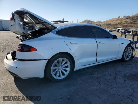 2017 Tesla Model S 60 with VIN 5YJSA1E16HF204974, listed as a Copart auction lot 89109185 with 107,102 mi miles and Salvage title. Bid and sale history available at DreamBid. Image 3.