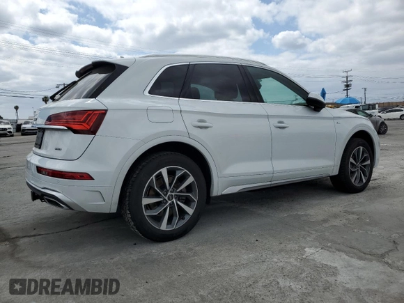 2023 Audi Q5 S line Premium Plus with VIN WA1EAAFY7P2147639, listed as a Copart auction lot 53052525 with 12,411 mi miles and Salvage title. Bid and sale history available at DreamBid. Image 3.