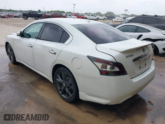2014 Nissan Maxima SV with VIN 1N4AA5AP7EC441159, listed as a IAAI auction lot 41985393 with 114,915 mi miles and . Bid and sale history available at DreamBid. Image 3.